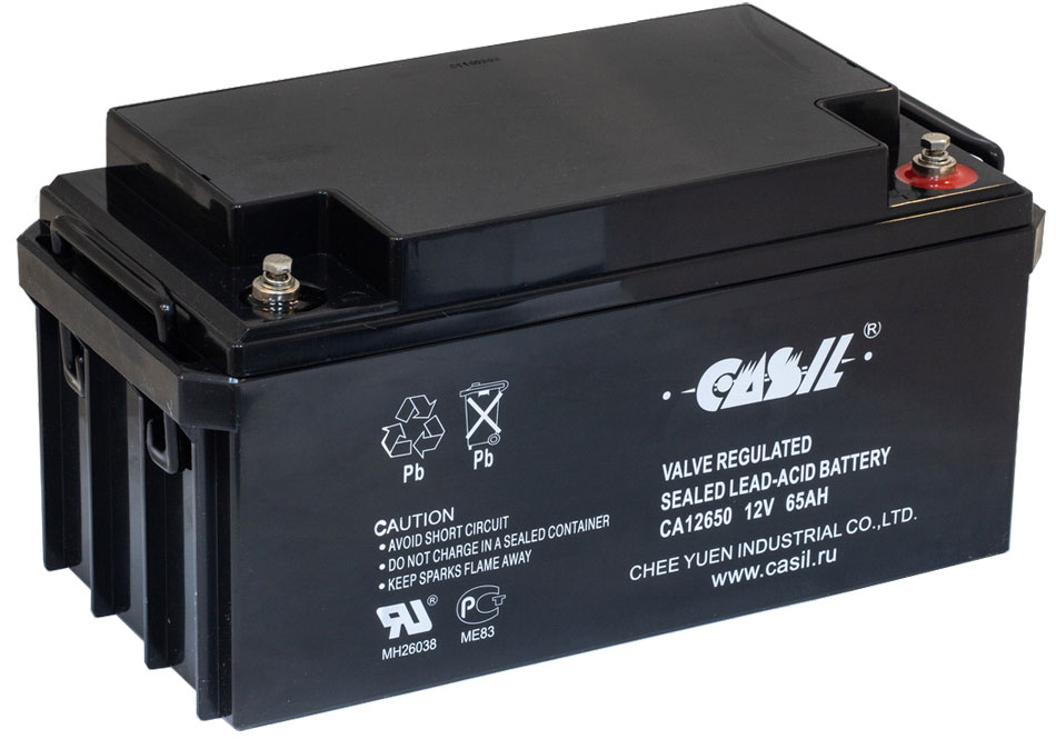 аккумулятор Casil 65 Ач для инвертора, модель CA12650